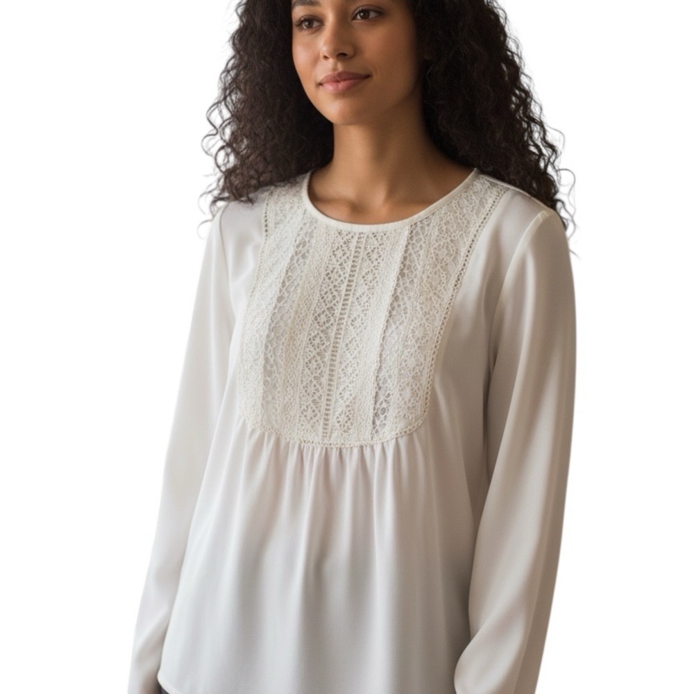 J. Jill Cream Blouse Sz.M
